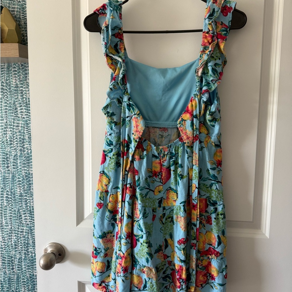 LC Lauren Conrad Blue Floral Dress - Picture 3 of 5
